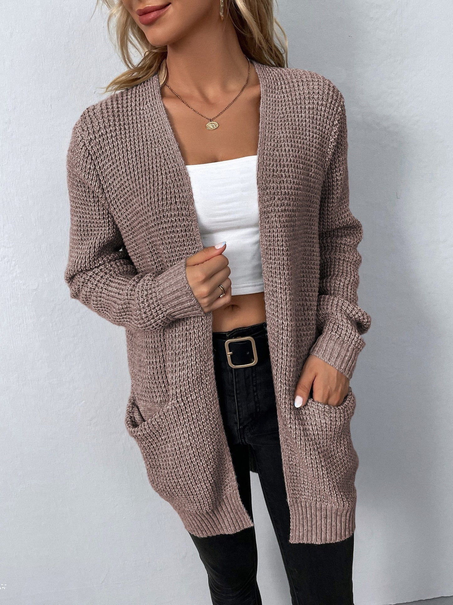 TATIANA™  |  Langærmet Strikket Cardigan