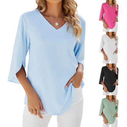 SOPHIA™ - Luftig bluse med V-hals