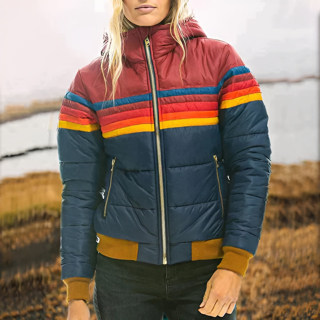 ROSWITHA™ | Retro Parka med Kunstpels Hætte til Damer